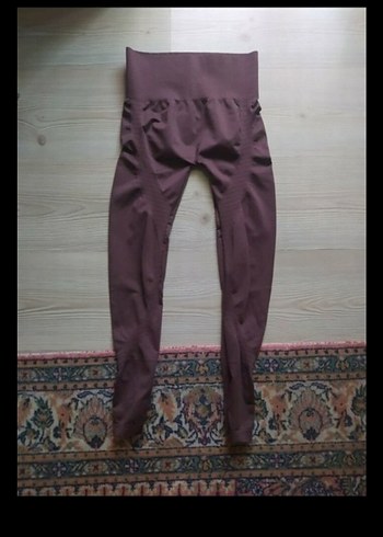 Kahverengi Kadın Spor Tayt-popo kaldıran model - Görsel 2