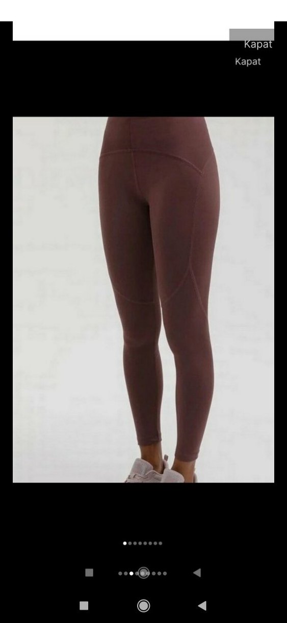 Kahverengi Kadın Spor Tayt-popo kaldıran model - Görsel 5