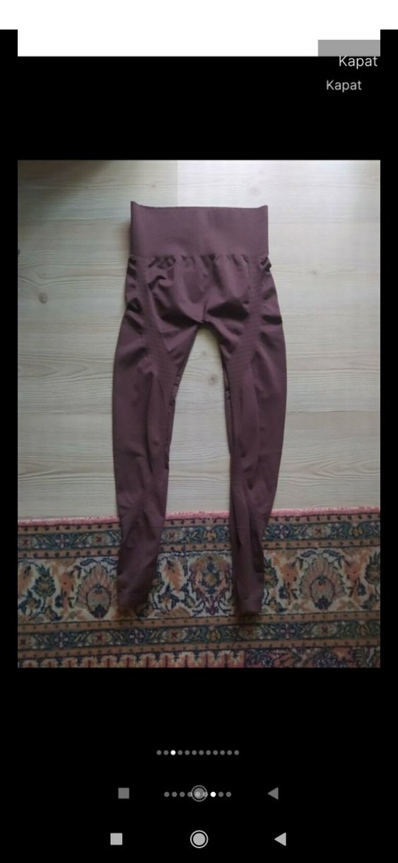 Kahverengi Kadın Spor Tayt-popo kaldıran model - Görsel 2