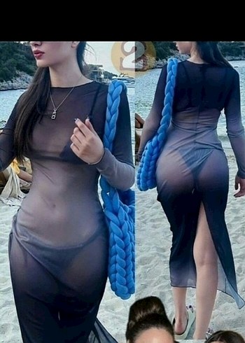 Gösterişli tul Uzun Elbise(pareo)