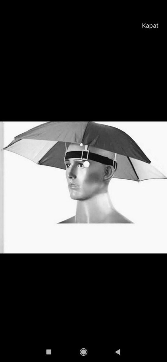 Gri Avant-Garde Baş Şemsiyesi - Görsel 3