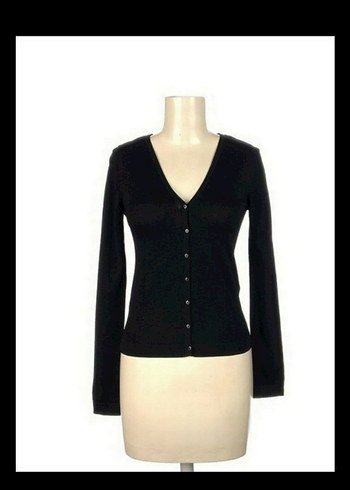Tommy Hilfiger Siyah V Yaka İnce Triko Hirka