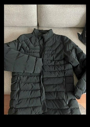 Zara Siyah Dar Fermuarli Street Wear Mont