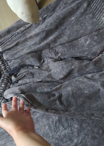 eskitme Gri Batik taslii Kısa Kollu spor takim - Görsel 5