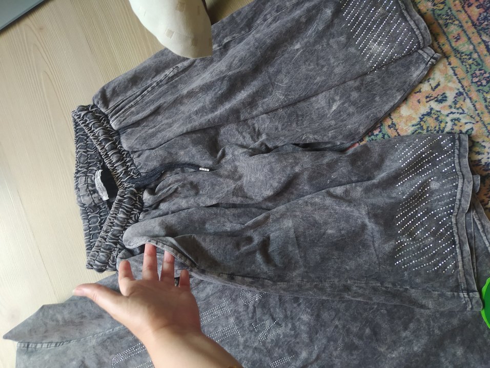 eskitme Gri Batik taslii Kısa Kollu spor takim - Görsel 5