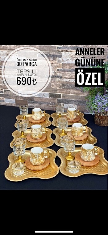 30 parça tepsılı set