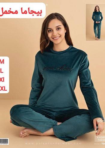 xl Beden lacivert Renk Lacivert Kadın Uzun Kollu Rahat Pijama Takımı