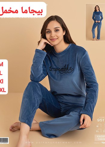 xxl Beden Siyah Baskılı Uzun Kollu Rahat Kadın Pijama