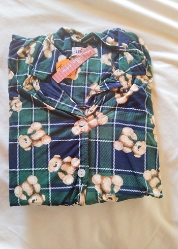 Diğer Uzun Kollu Pembe Desenli Kadın Pijama Takımı