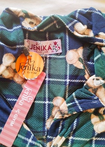 xl Beden Uzun Kollu Pembe Desenli Kadın Pijama Takımı