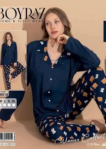 Penti Mor Desenli Uzun Kollu Kadın Pijama Takımı