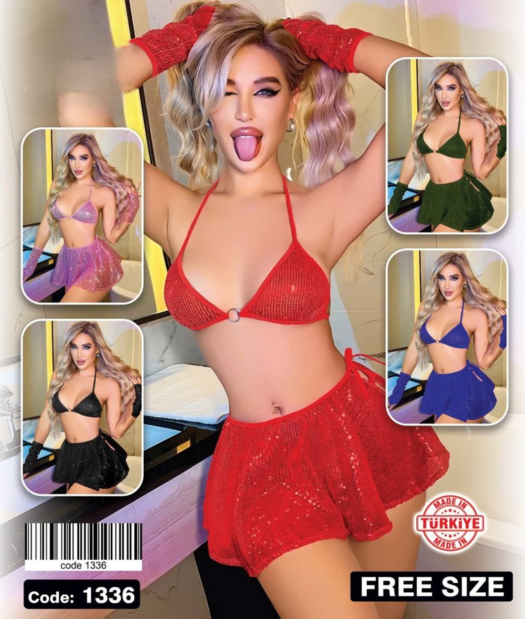 Parlak Mavi Mini Bikini Takım standart beden - Görsel 4