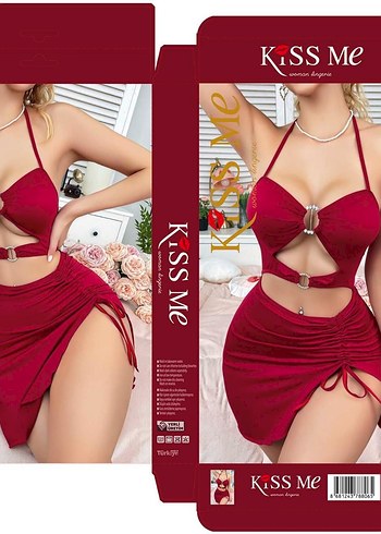 Parlak Bordo Payetli Kadın Vücut Zinciri - Görsel 5