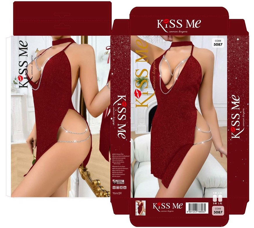 Parlak Kırmızı Mini Strappy Monokini - Görsel 4