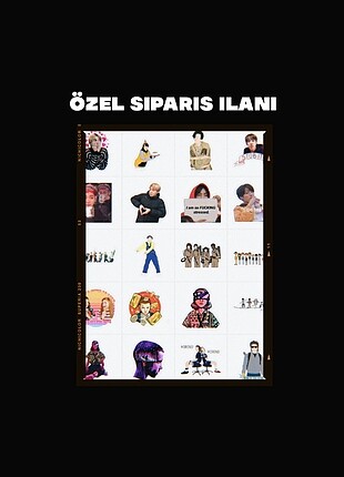 Özel Sipariş Ilani/Bts ve Stranger Things Stickers