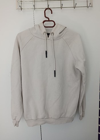 Bej Kapüşonlu Kadın Sweatshirt