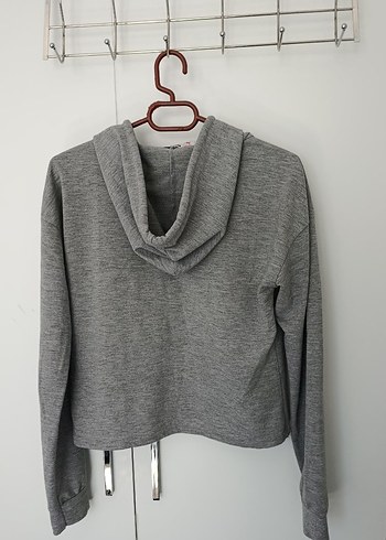 Diğer Gri Kapüşonlu Kadın Sweatshirt