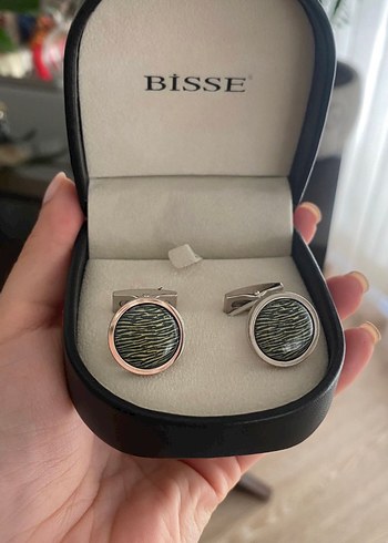 Bisse Parlak Kahverengi Erkek Kol Düğmesi