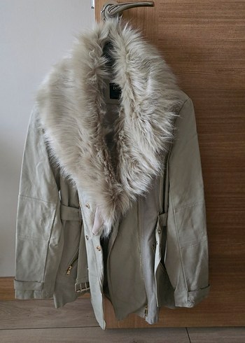 Kürk Detaylı Bej Süet Kadın Ceket - Görsel 4