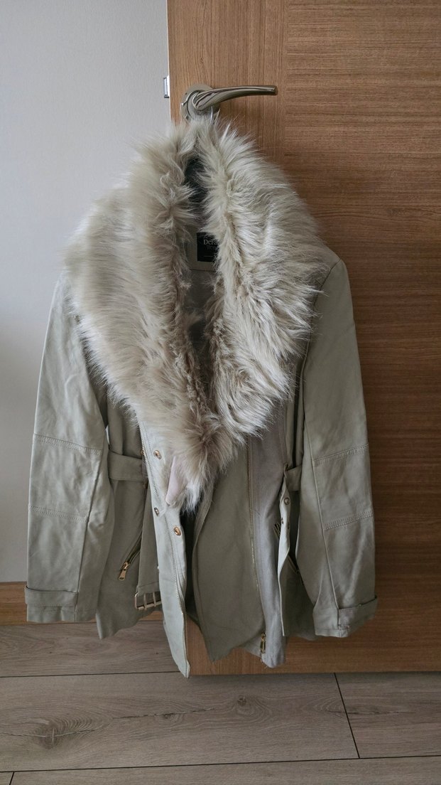 Kürk Detaylı Bej Süet Kadın Ceket - Görsel 4