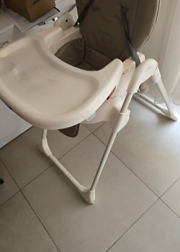 Prego Beyaz-Gri Bebek Mama Sandalyesi - Görsel 6