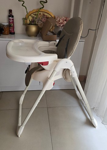 Prego Beyaz-Gri Bebek Mama Sandalyesi - Görsel 7