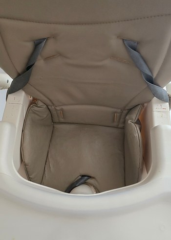 Prego Beyaz-Gri Bebek Mama Sandalyesi - Görsel 4