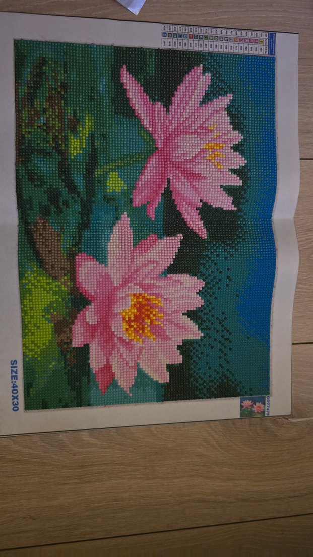 40x30 cm Renkli Pembe Çiçek Puzzle - Görsel 2