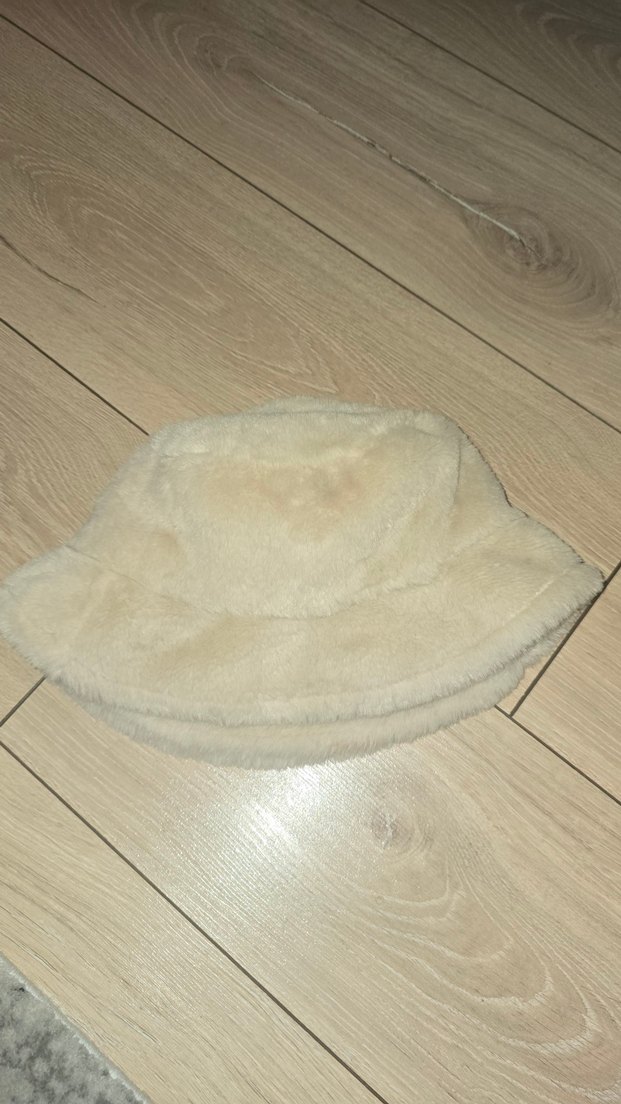 Bej Peluş Detaylı Kadın Şapka - Görsel 5