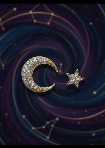 Ay ve Yıldız Broş - Görsel 2