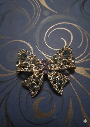 Taşlı Fiyonklu Gotik Broş - Görsel 2