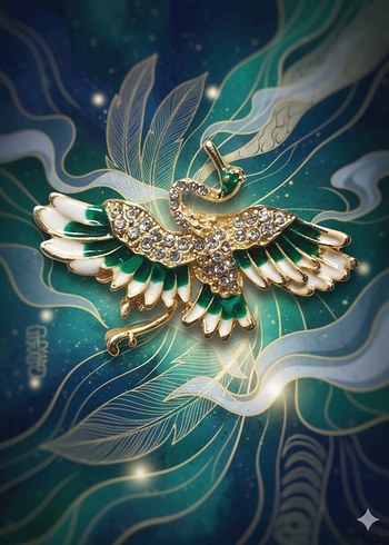 Renkli Turna Kuşu Broş - Görsel 2