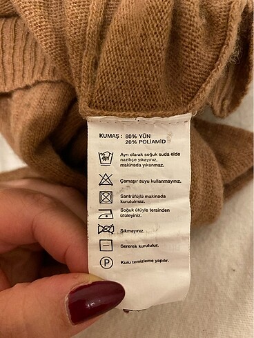 m Beden camel Renk yün hırka