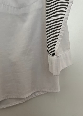 Düğmeli Beyaz Kadın Gömlek - Görsel 5