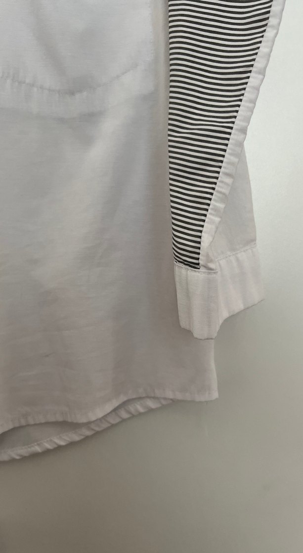 Düğmeli Beyaz Kadın Gömlek - Görsel 5