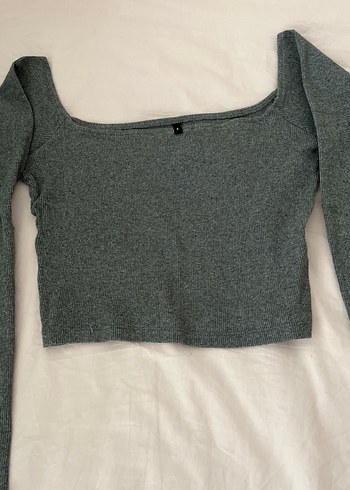 Gri V Yaka Kadın Triko Kazak - Görsel 7