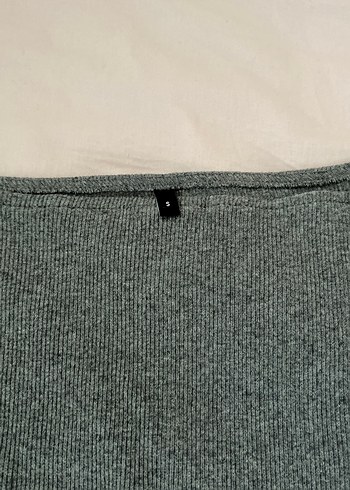 Gri V Yaka Kadın Triko Kazak - Görsel 8