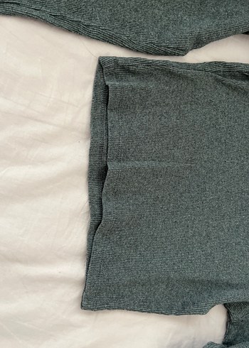 Gri V Yaka Kadın Triko Kazak - Görsel 17