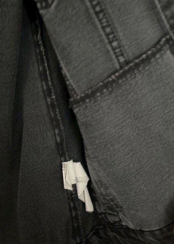 Siyah Düğmeli  Denim Ceket - Görsel 11