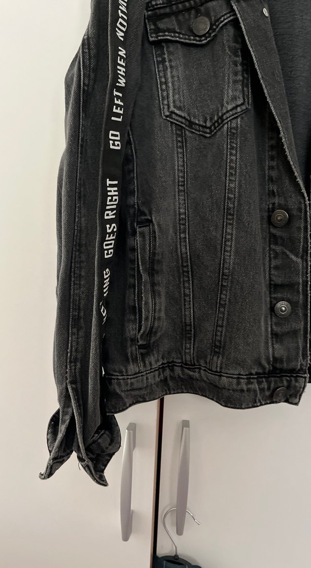 Siyah Düğmeli  Denim Ceket - Görsel 3