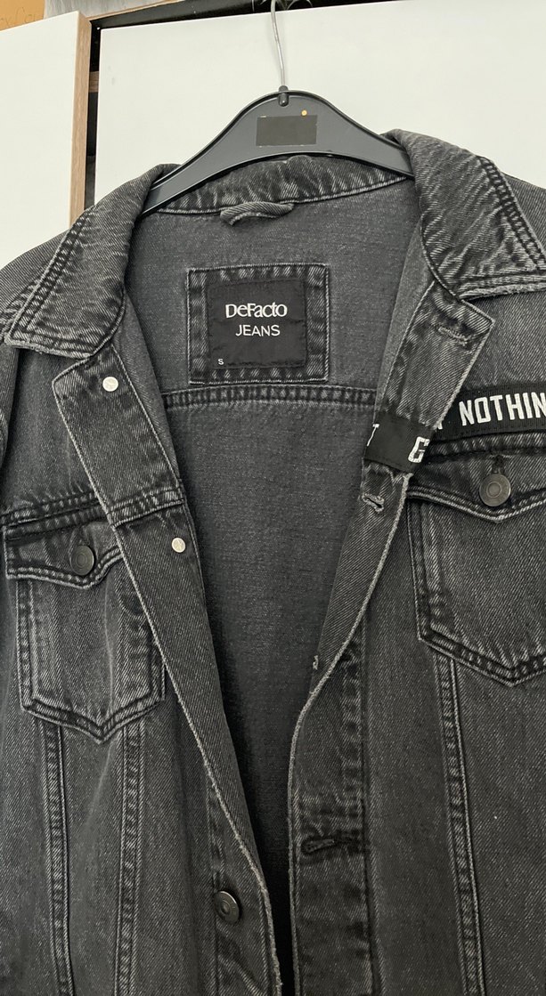 Siyah Düğmeli  Denim Ceket - Görsel 2