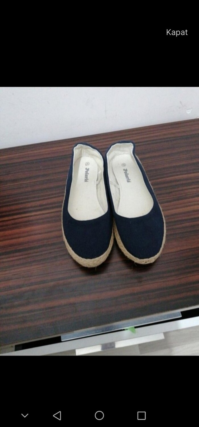 Lacivert Kadın Dolgu Topuklu Espadril - Görsel 2