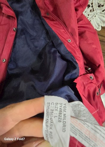 Bordo Fermuarlı 40 Beden Yağmurluk - Görsel 6