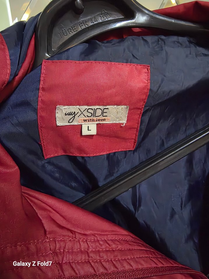 Bordo Fermuarlı 40 Beden Yağmurluk - Görsel 5