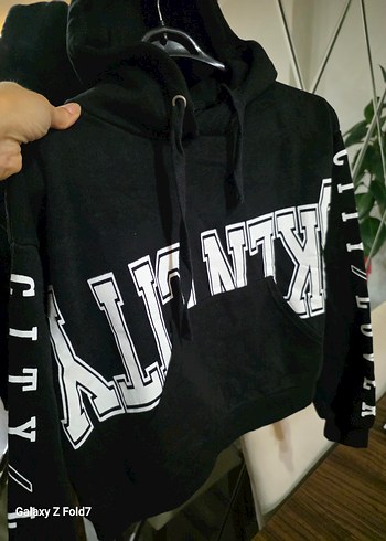 Jennyfer 36 Beden Kapüşonlu Crop Sweatshirt - Görsel 4