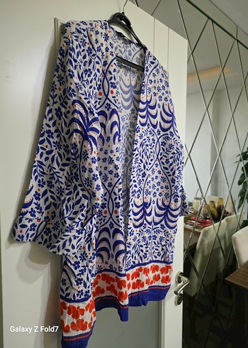 Bohem Uzun Kollu Mini Kimono 44 46 Beden - Görsel 3