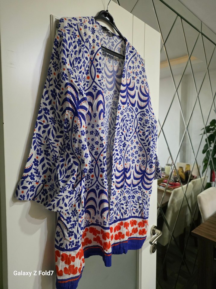 Bohem Uzun Kollu Mini Kimono 44 46 Beden - Görsel 3