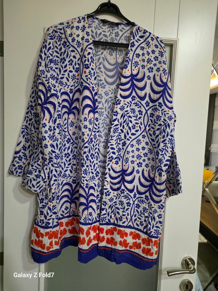 Bohem Uzun Kollu Mini Kimono 44 46 Beden - Görsel 2