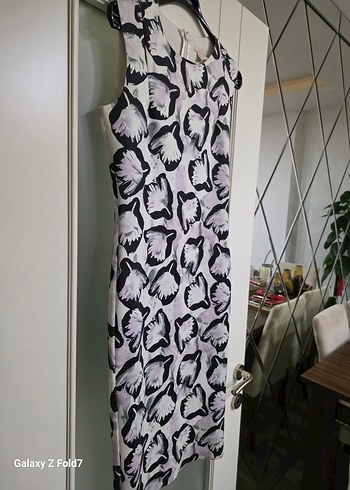 H&M 42 Beden Uzun Kalem Elbise - Görsel 3