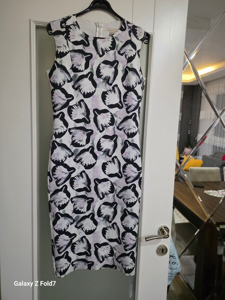 H&M 42 Beden Uzun Kalem Elbise - Görsel 2